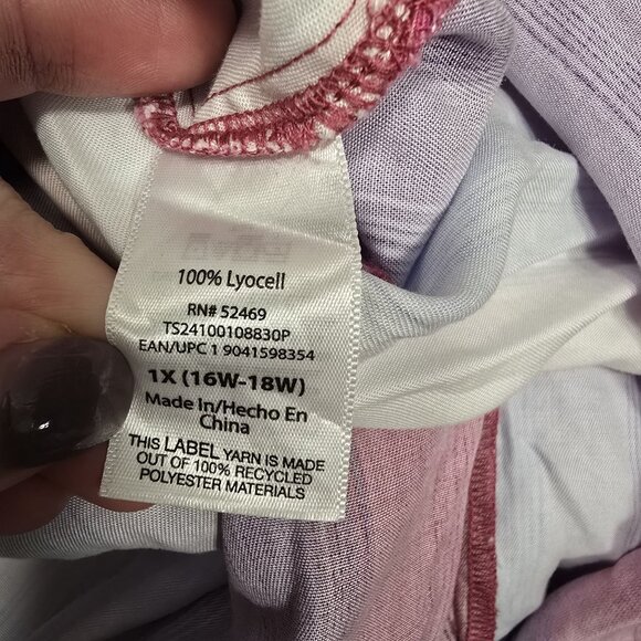 Rainbow Striped Button-Up Maxi Dress With Pockets 1XL - Picture 5 of 8